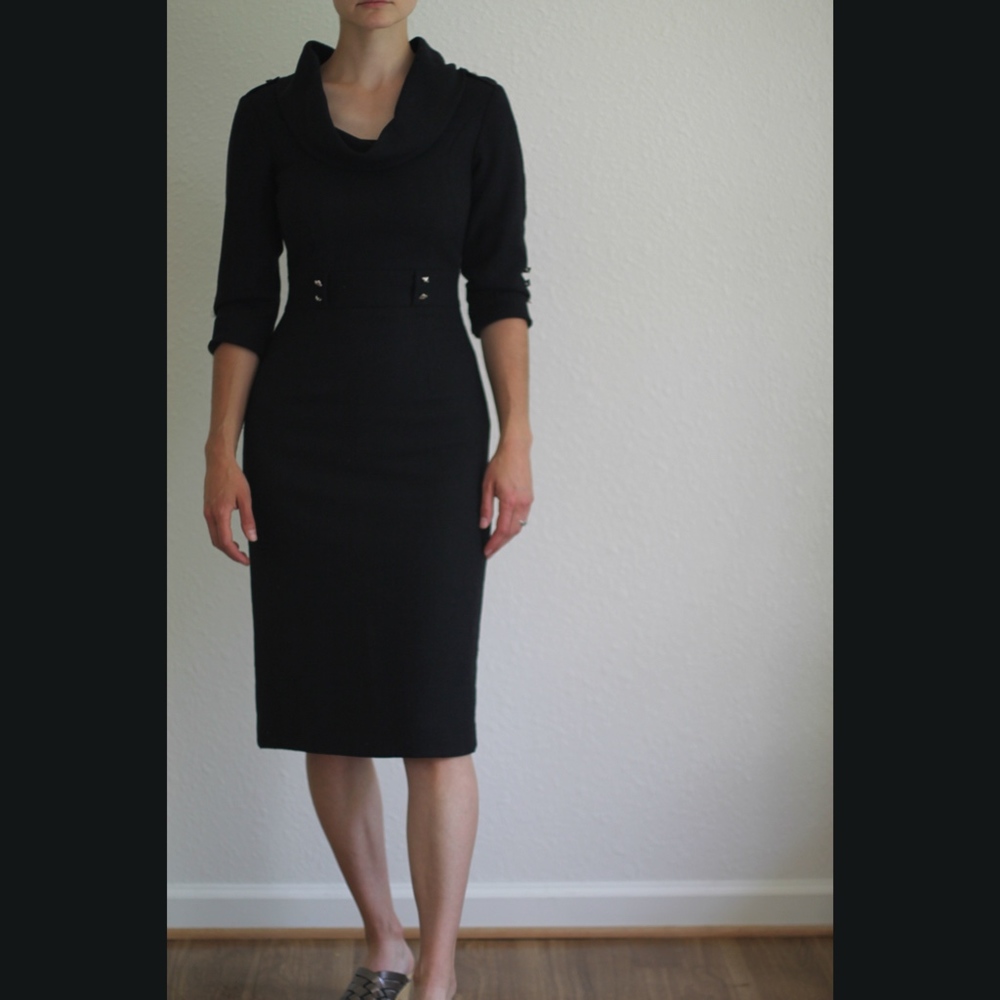 Antonio Melani Dark Navy Blue 3/4 Sleeve Dress